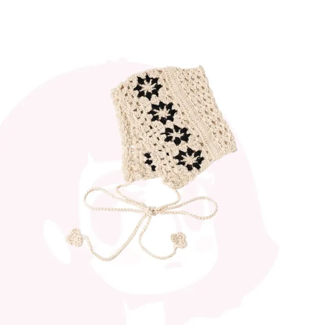 Cute Sweet Crochet Breathable Trend Contrast Hair Band Female White - Shop at LoveMi