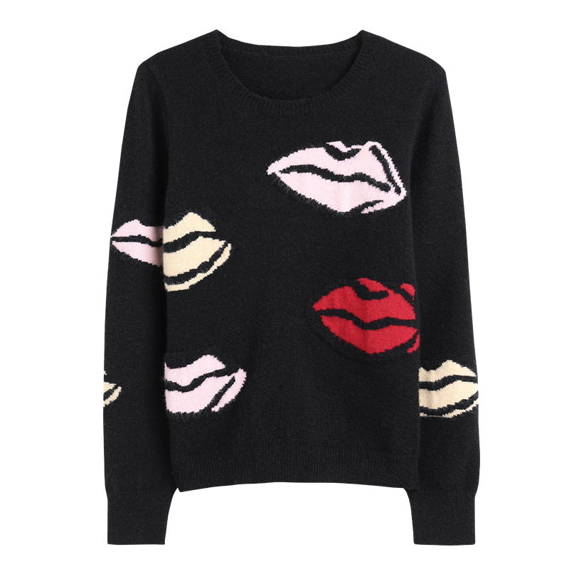 New Wool Blend Knitted Bottoming Sweater Loose Type Lazy Casual Women's Clothing