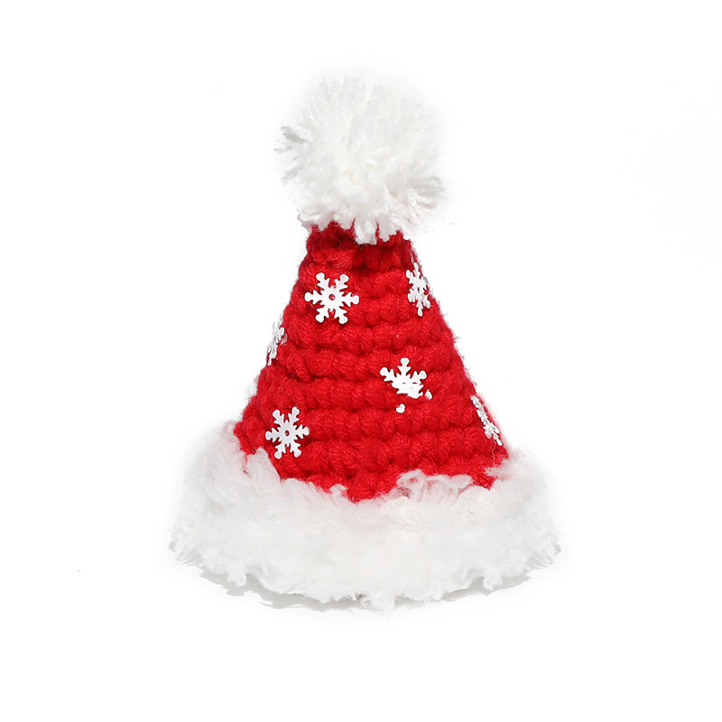 Red snowflake hat