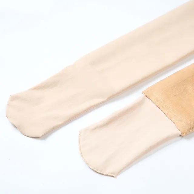 Full Size Leggings With Velvet And Thickening Color Of Skin Even Socks Add 5 - Shop at LoveMi