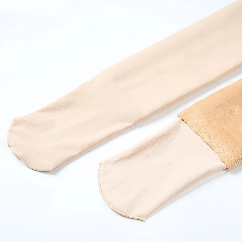 Full Size Leggings With Velvet And Thickening - Colour Of Skin Even Socks-Add 5