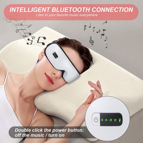 Heat Eye Massager with Music, Rechargeable. Health and wellness for your eyes. Spending hours working on the laptop or phone can cause fatigue for your eyes and mind. Fortunately, there are things you can do to alleviate headaches and provide relaxation. 