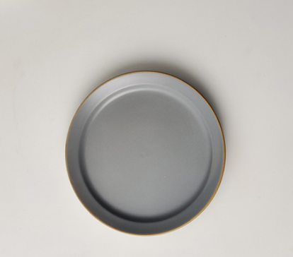 6inch plate gray blue