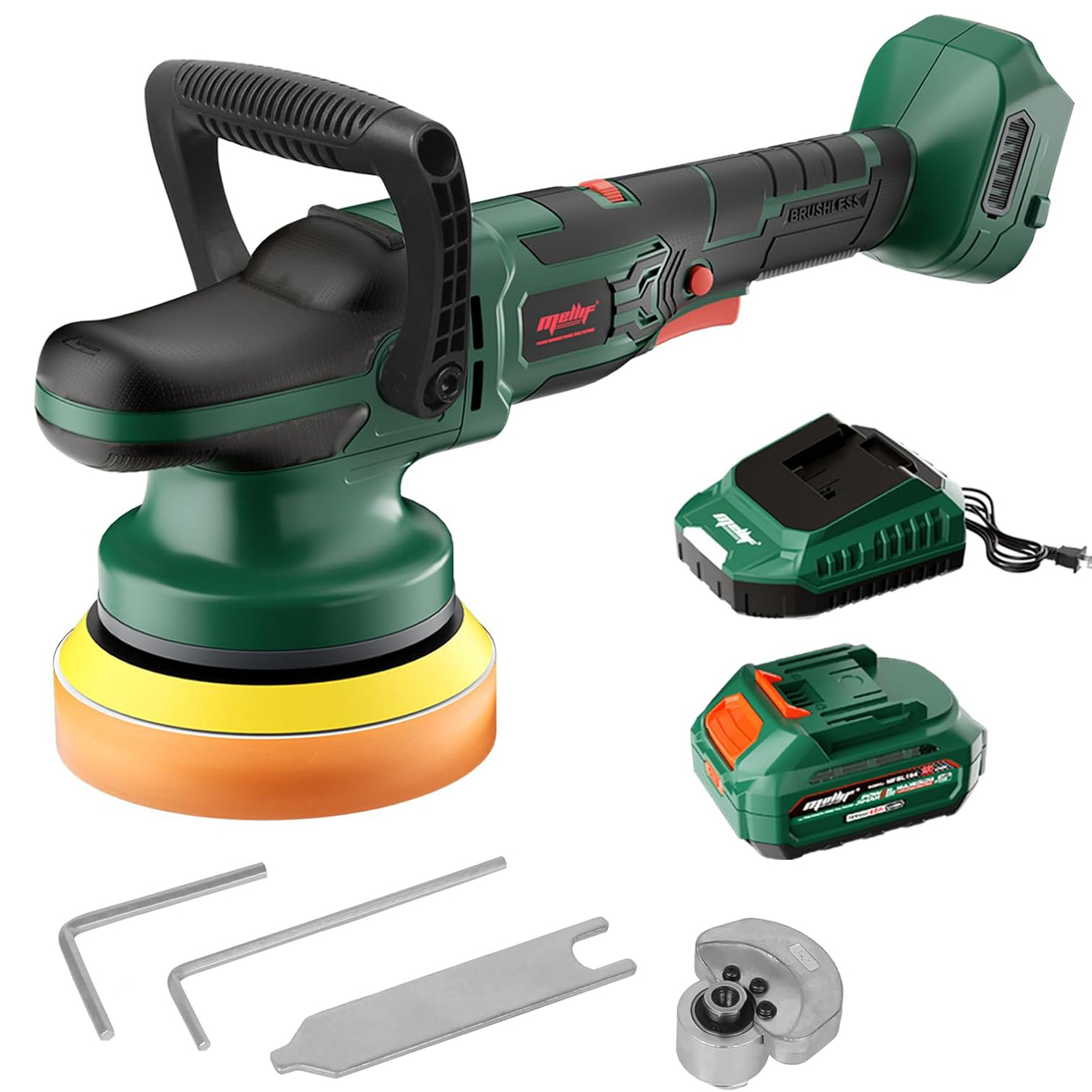 Cordless Buffer Polisher For 18V Battery, 6IN Brushless 3545 DA Car 6 Speeds — image 6