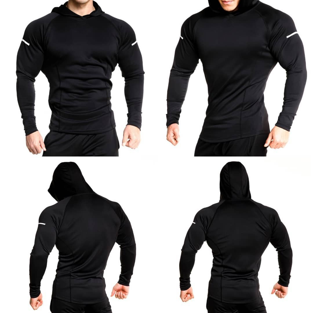 Title 9, Muscle Brothers Long Sleeve Hooded Shirt voor c...