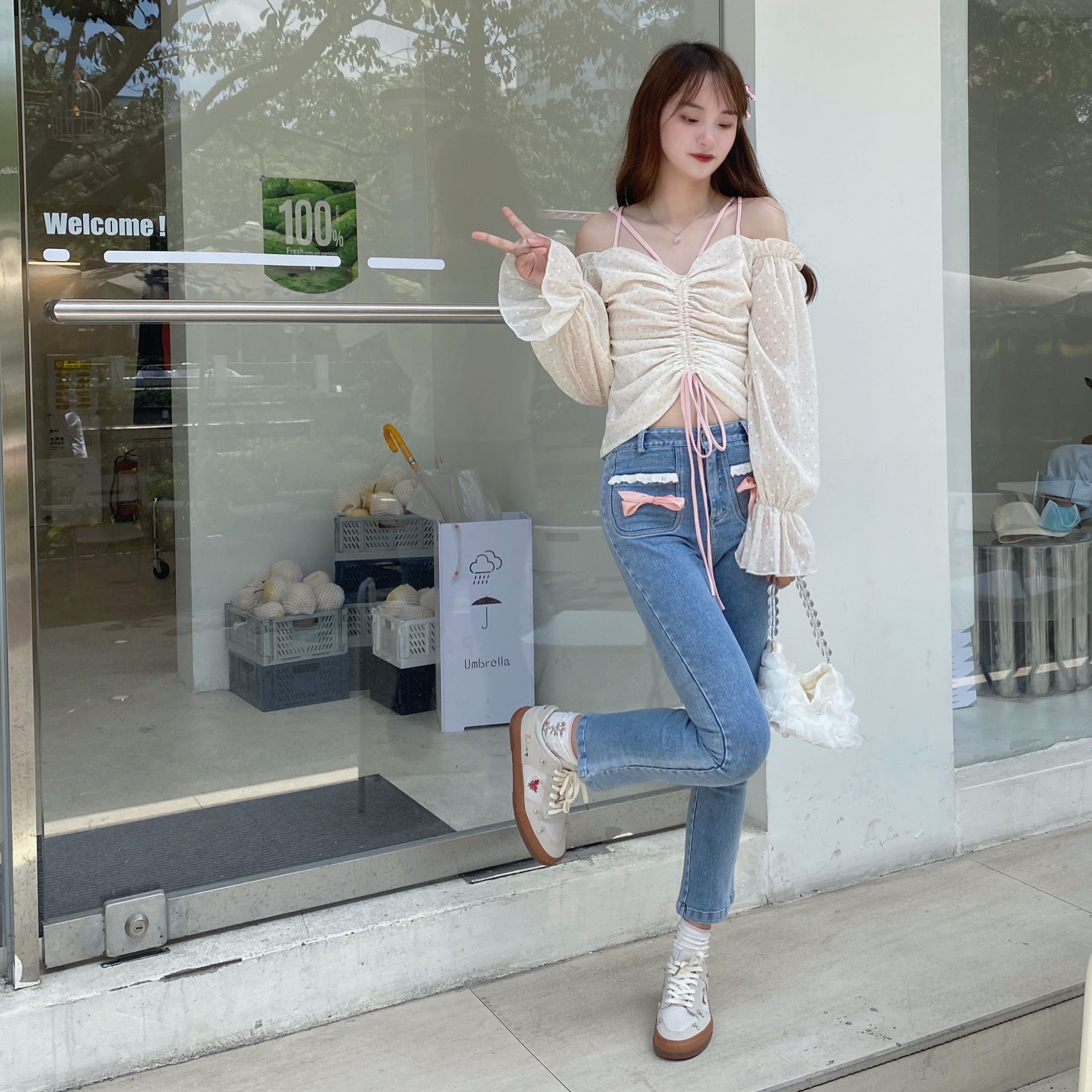 Design Slim Jeans Women Straight High Waist Stretch Cigarette Slim Long Pants