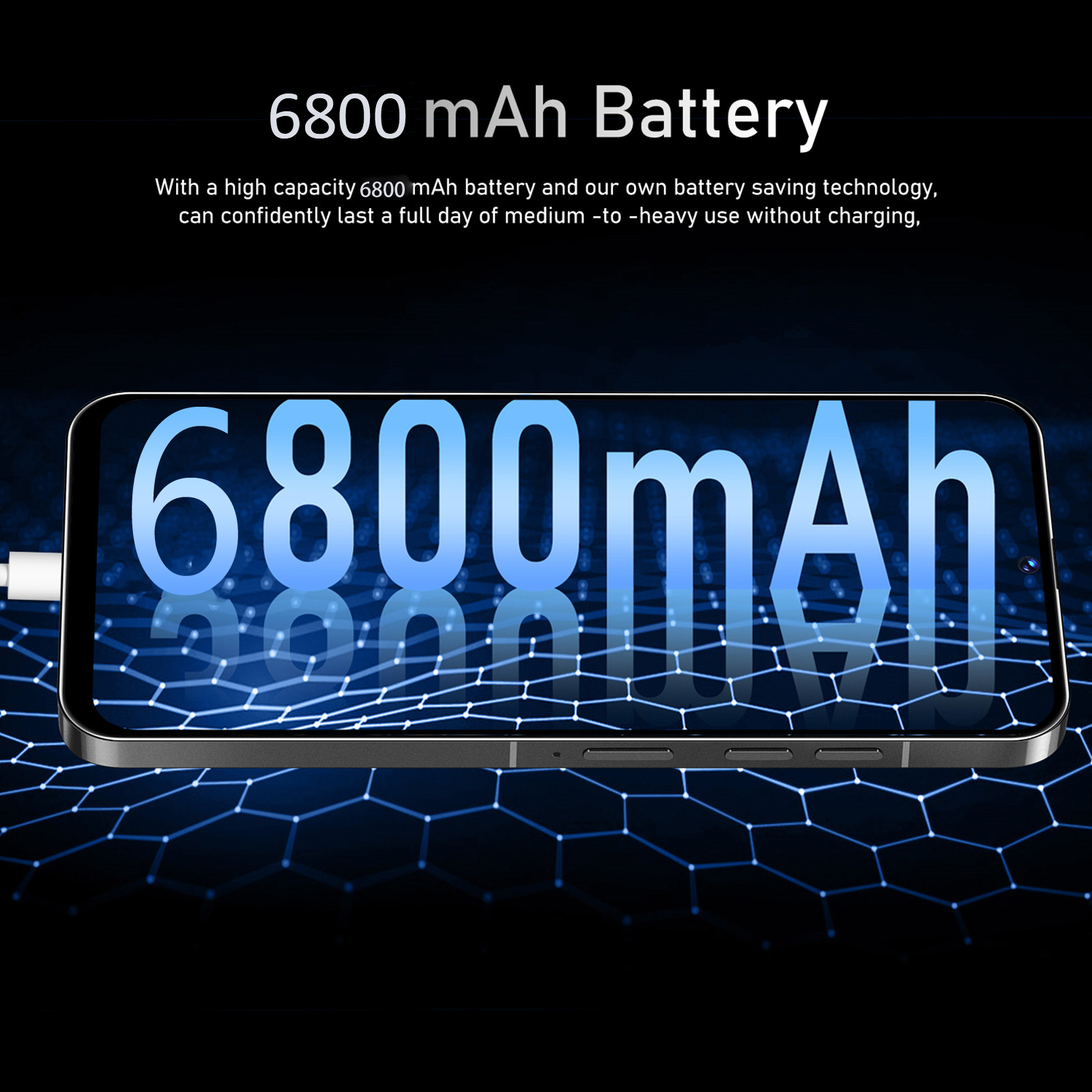 30 Pro Unlocked Phones, 6GB 128GB Smartphone, 6.5inch HD Screen Cell Phone, Android 14.0, 6800mAh Large Battery Mobile Phone, Dual SIM, Face ID, GPS