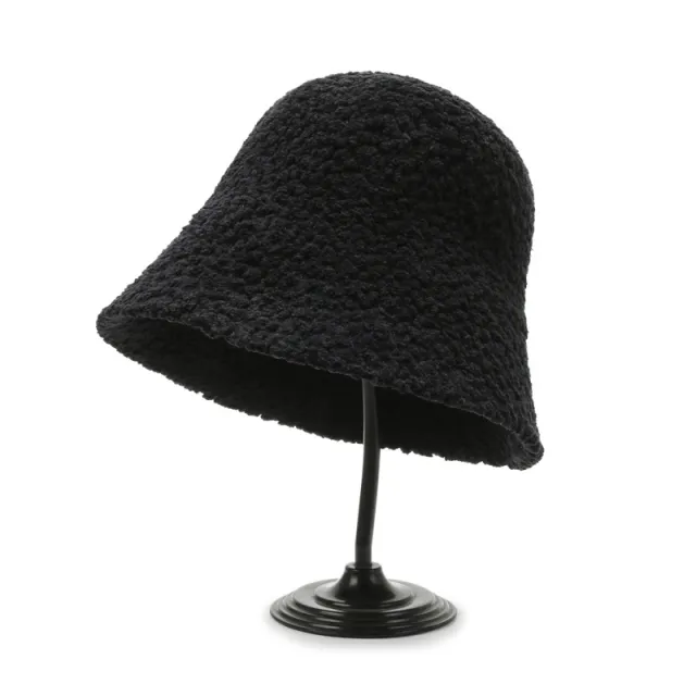 All match Fashionable Fisherman Hat Plus Velvet Warm Ear Protectors Show A Small Face Black - Shop at LoveMi