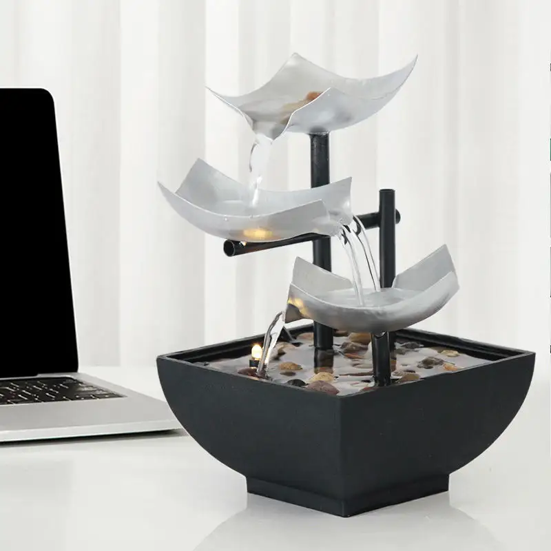 New Home Decoration Flowing Water Ornaments Desktop Fountain Crafts