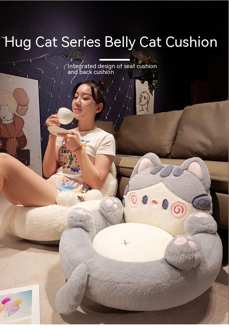 Title 2, New Cartoon Cute Tummy Cat Cushion Floor Sofa O...