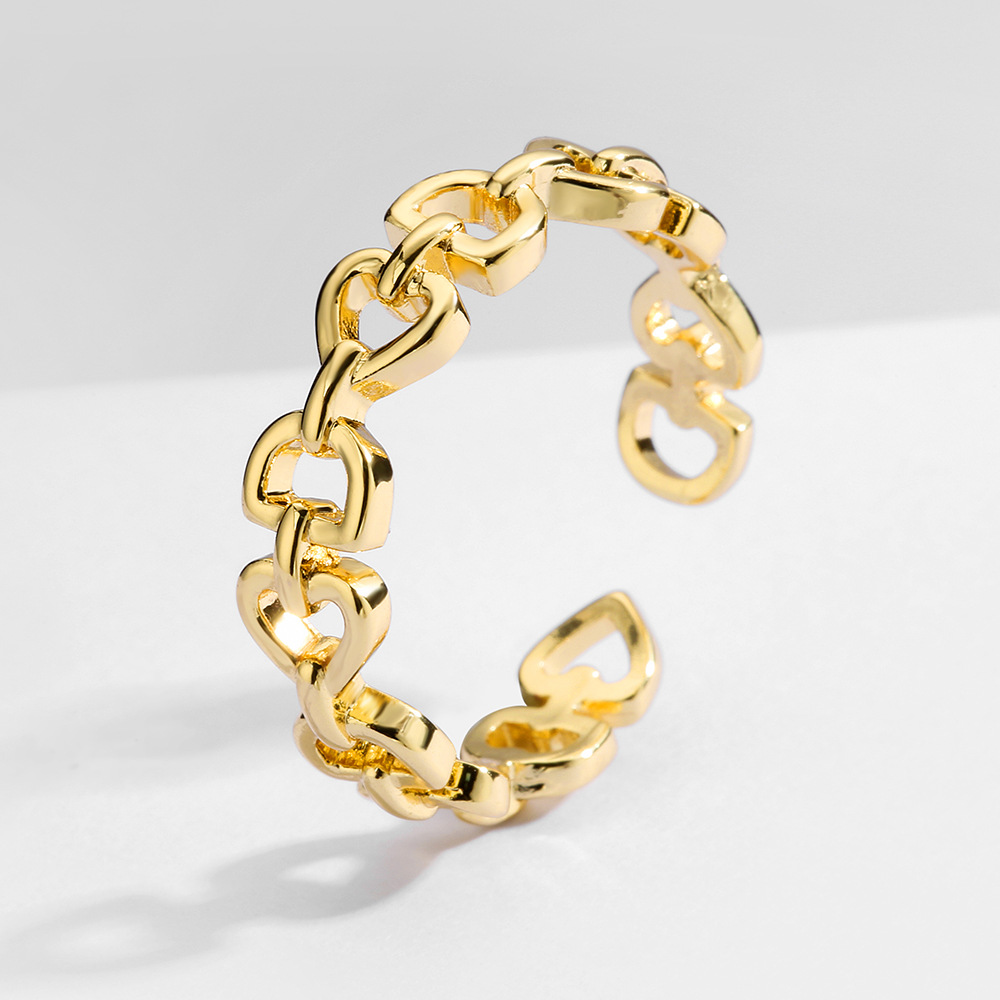 Minimalist Love Letter D Earrings Ring Bracelet — foto 3