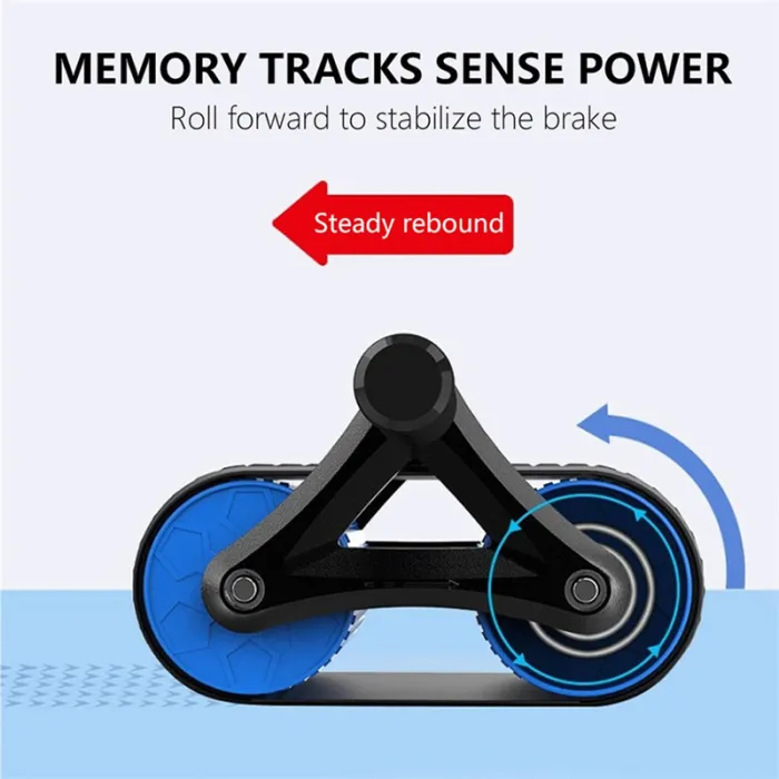 Double Wheel Ab Roller with Automatic Rebound, Core Exercise Wheel for Home Workouts - detail photo 4