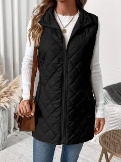 New Solid Colour Cotton Jacket - Black - View 1