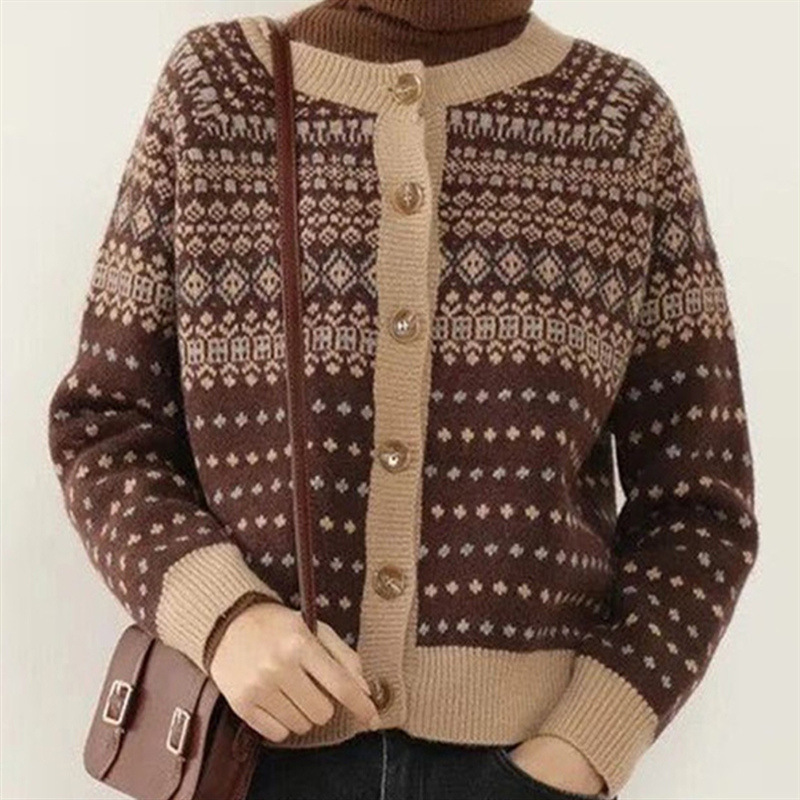 Spring And Autumn Knitted Cardigan Jacket Ladies Sweater Versatile