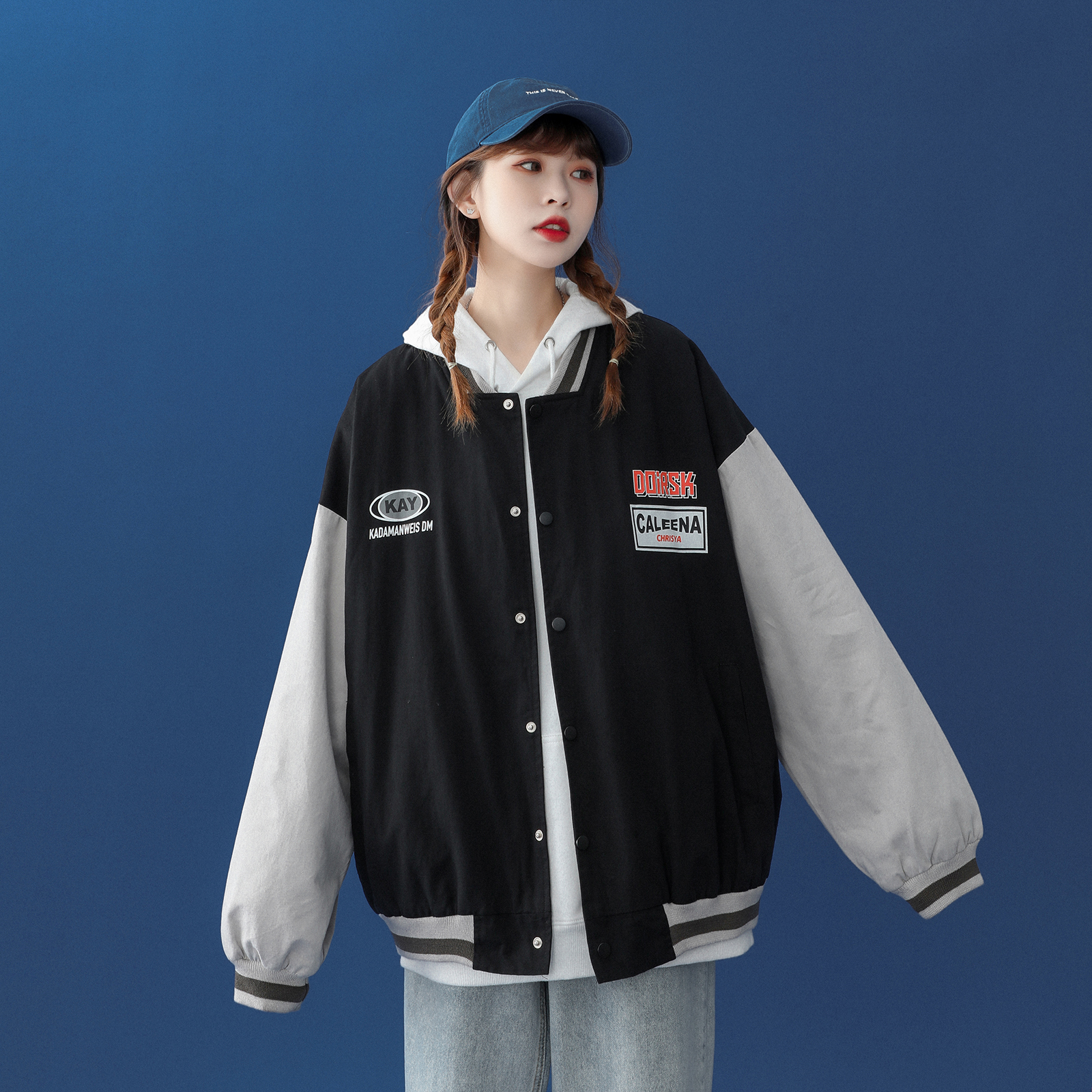 Loose Bf Salt Fried Street Stitching Ifashion Jacket