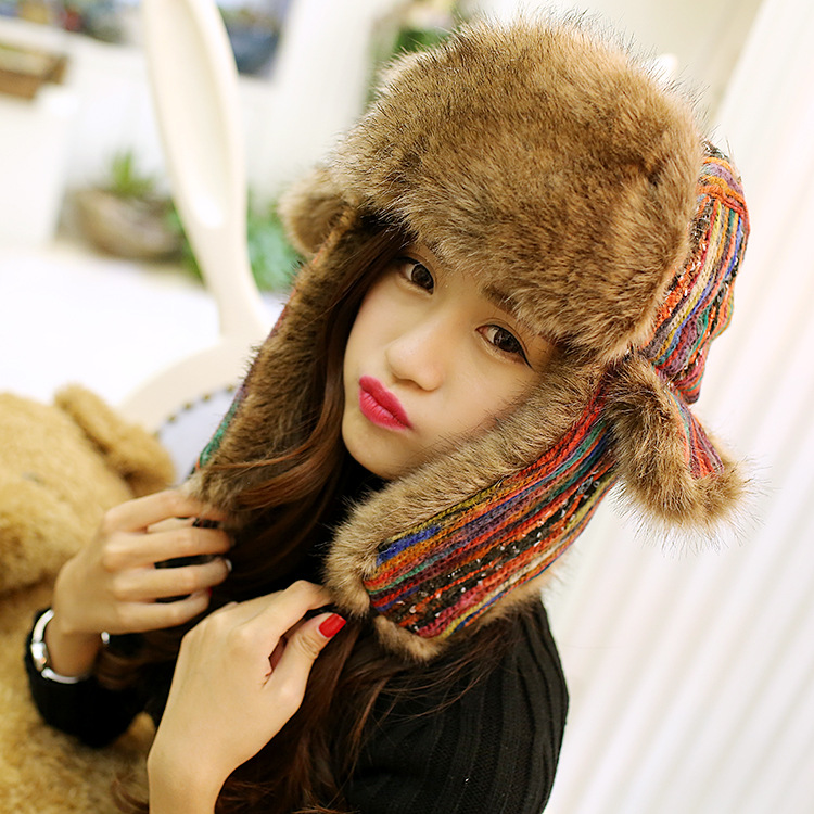 New Style Korean Women's Windproof And Thick Warm Winter Fur Hat