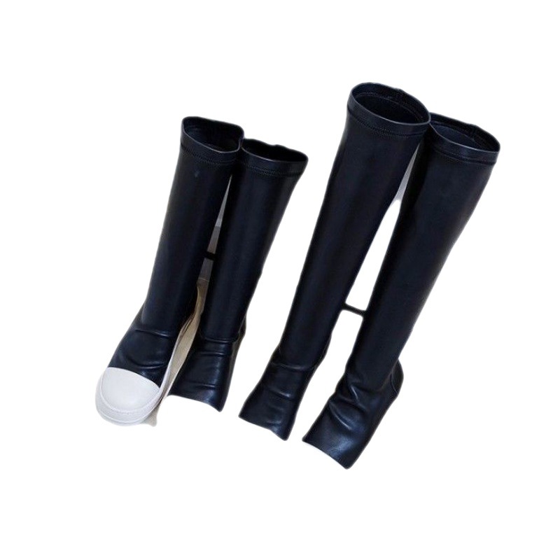 Title 2, New Simple Thick Bottom Elastic Knee-length Zip...