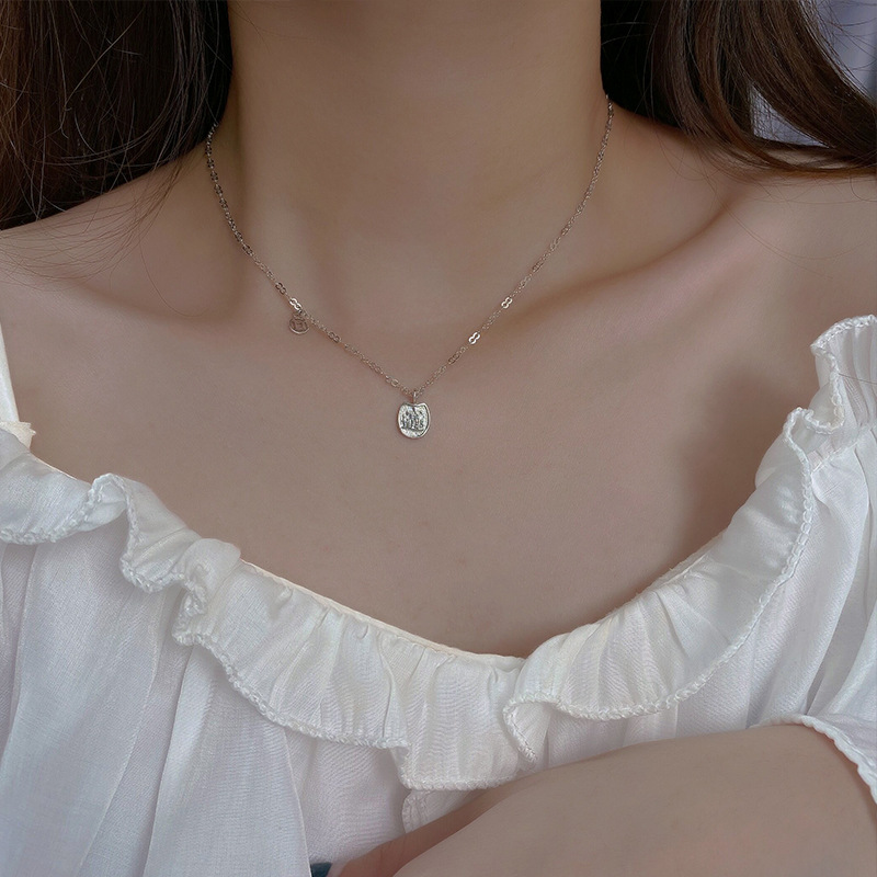 Full Body 925 Sterling Silver Lucky Cat Necklace Simple
