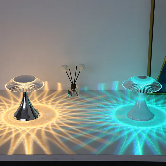 Touch Crystal Table Lamp, USB Bedside Lamp with 3 Colours or RGB Light - detail photo 4
