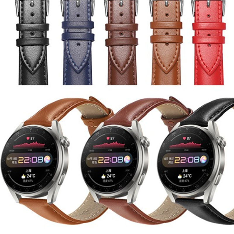 Unisex Watch Two Layer Leather 20mm Strap