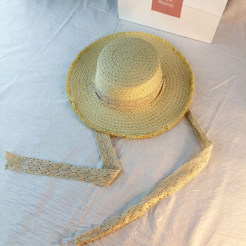 Straw Straw Hat Outdoor Ladies Sunscreen Beach Lace M - Shop at LoveMi