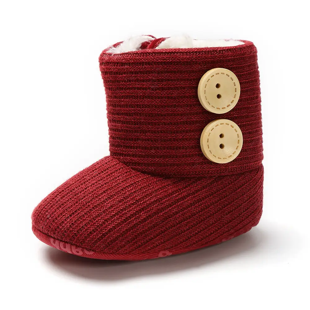 Autumn And Winter Baby Wool Soft Bottom Cotton Boots Keep Warm