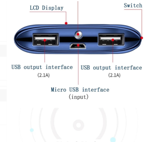 New Mini Creative Mobile Power Charging Bank Digital Display - Image 3