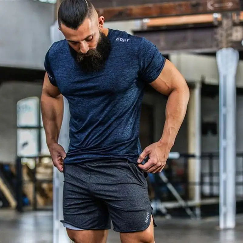 Men's Athletic Gym Shorts with Drawstring Waist for Fitness and Running