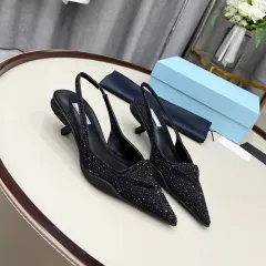 Women's High And Low Heel Toe Sandals High Heel Pointed Toe 3cm - Black - View 1