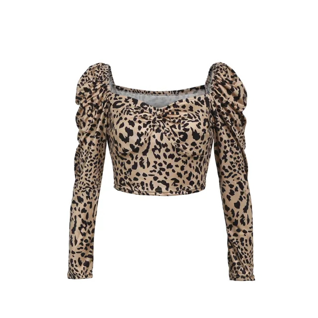 Women's New Leopard Print T shirt Brown - Shop at LoveMi