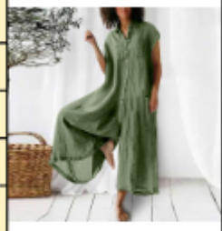 Europeanstyle Womens Casual Solid-colored,Short-sleeved, Mediumlength Cottonlinen Shirt And Pants Set