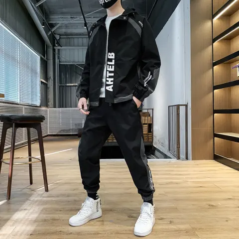 Workwear Suit Men with Handsome Autumn Casual Sportswear Jacket