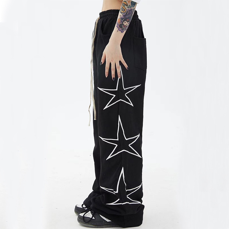 Street Five-star Wide Leg Pants Male