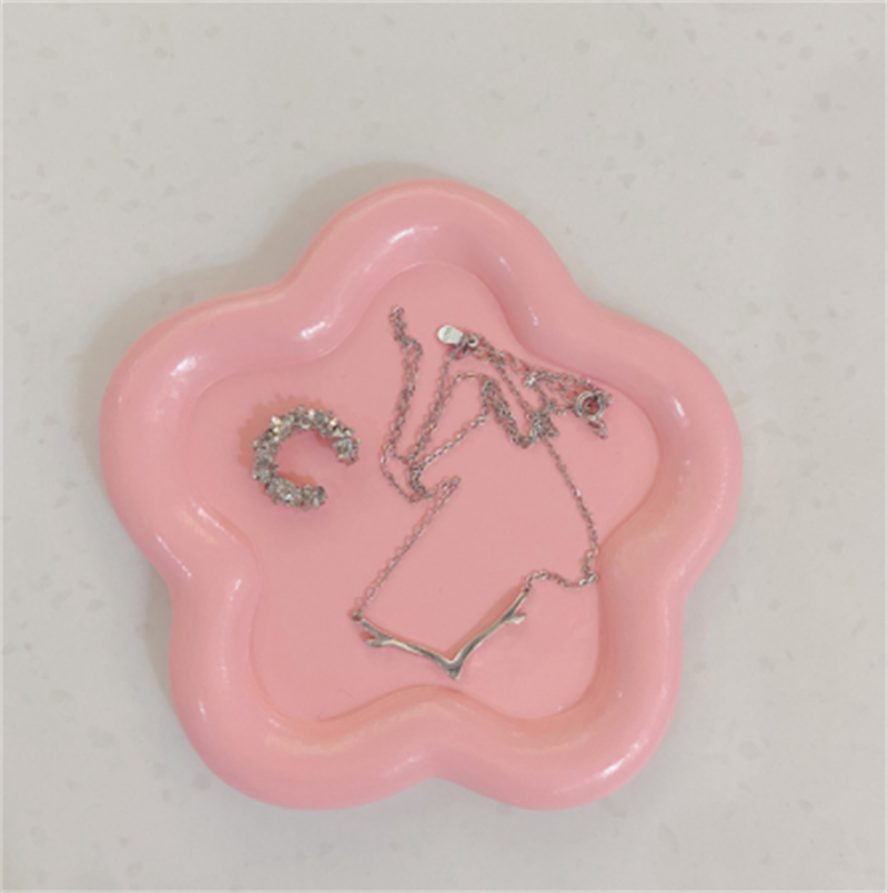 Title 2, Ins Cute Heart-shaped Jewelry Dish Storage Tray