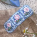 Blue Frame Pink Rose