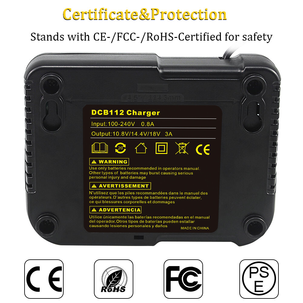 Battery Charger Replace For  DCB112 10.8V-18V DCB182 DCB200 DCB184 DCB180 — foto 7