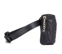 Mini Simple Rhombohedral Chain Belt Bag - Black - View 1
