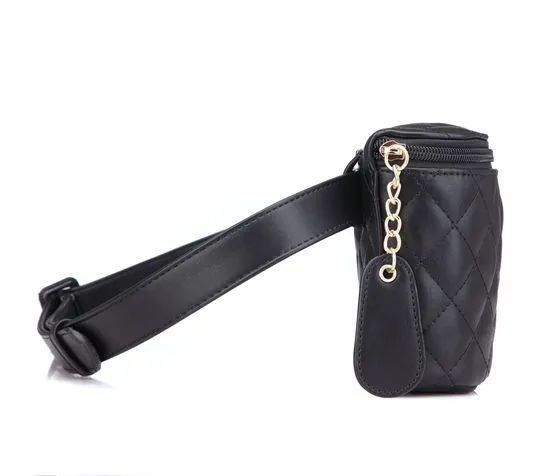 Mini Simple Rhombohedral Chain Belt Bag Black - Shop at LoveMi