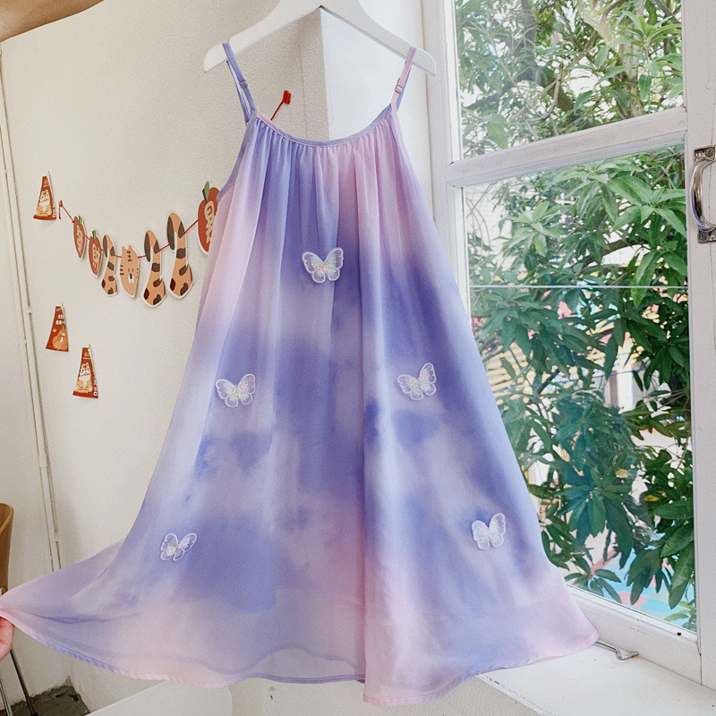 Parent-child Butterfly Strap Dress