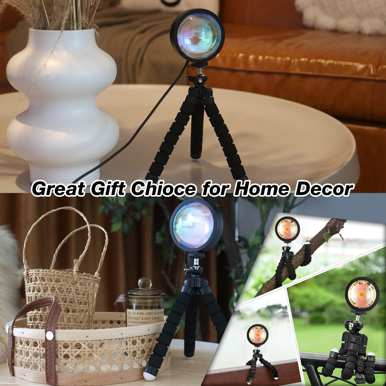 Sunset Lamp Projector Sun Light 360 Rotation Lights For Bedroom Decor — image 2