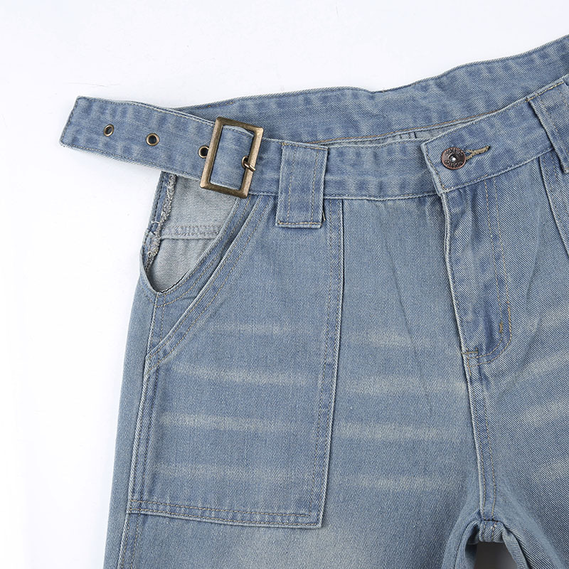 Trendy Women's Blue Hollow Design Personality