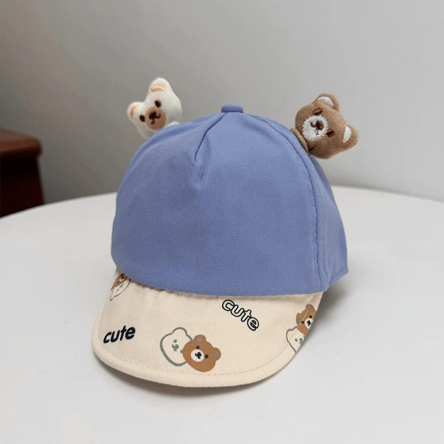 Korean-style Patchwork Printed Lettering Soft Brimmed Baseball