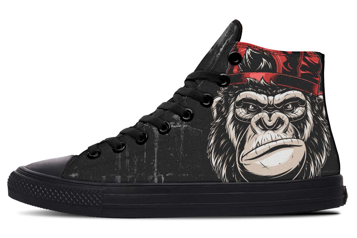 Printed Couple High-top Canvas Shoes