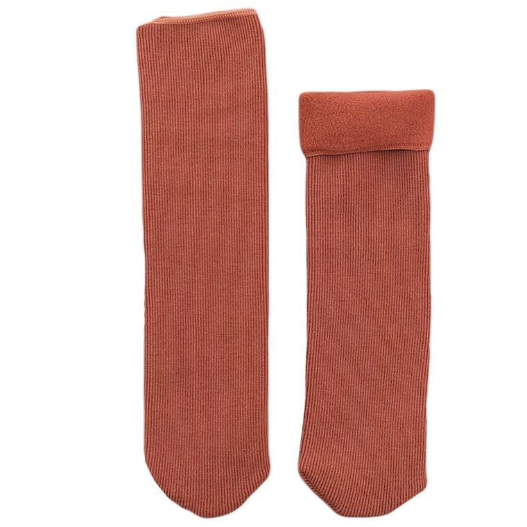 Title 9, Snow Socks Fleece-lined Thickened Vertical Stri...