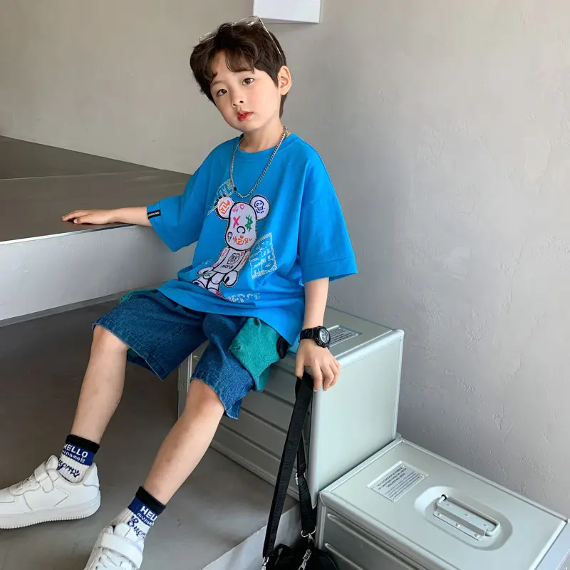Boys Short Sleeve T-Shirt Suit Top