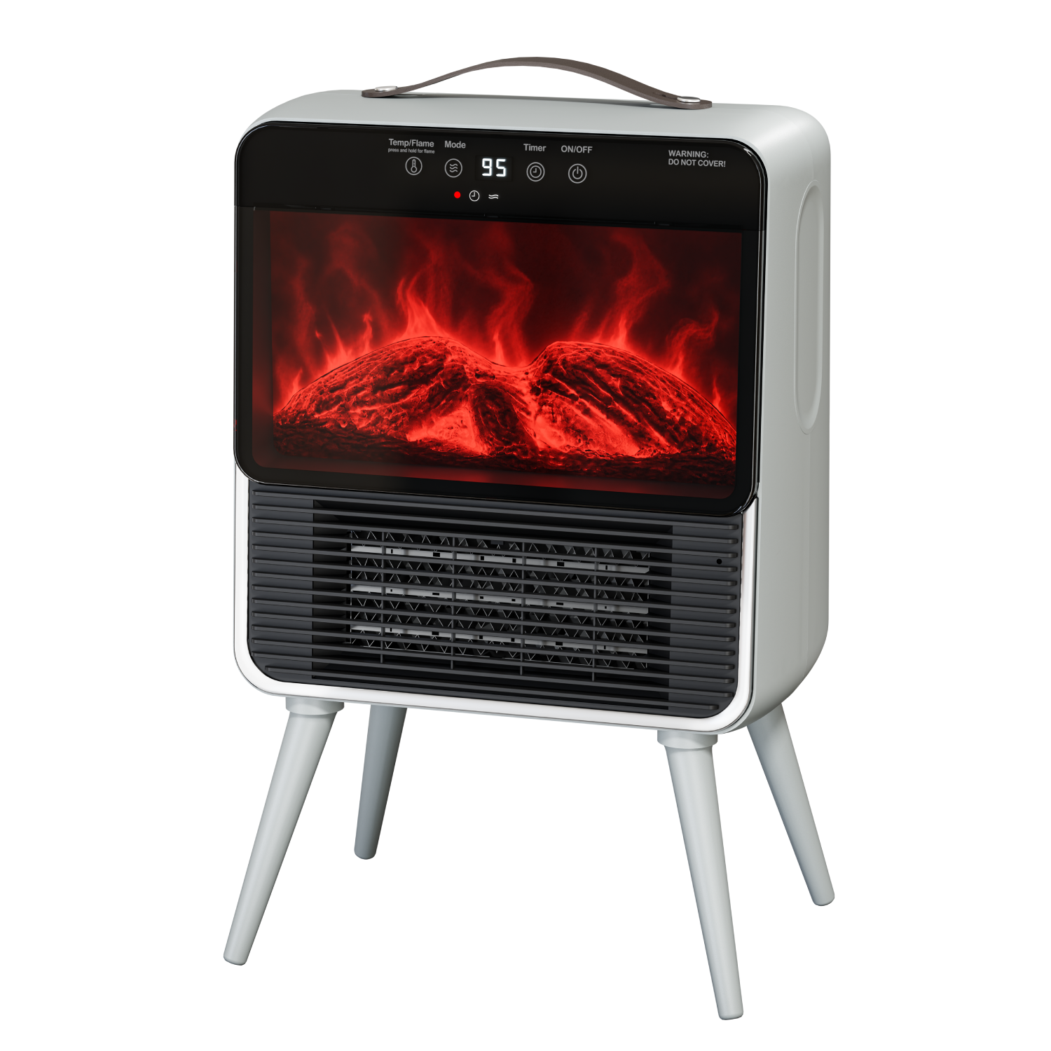 Electric Fireplace Heater , Smart ECO Mode, Overheat & Tip-Over Protection For Home Use