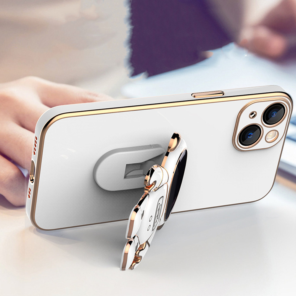 Three-dimensional Astronaut Mobile Phone Case All-inclusive Anti-fall Electroplating Bracket Protective Cover - Image 7