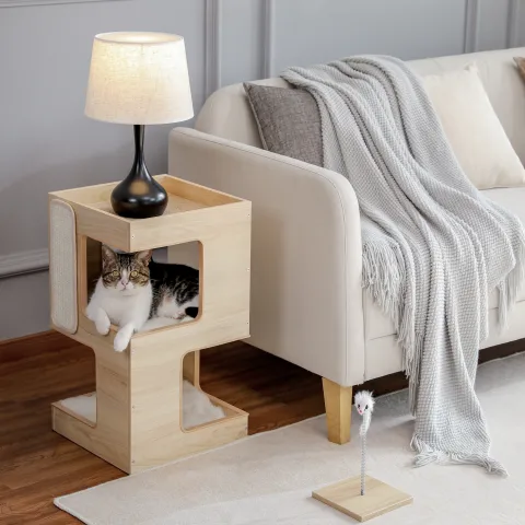 Solid Wood Double Layer No Trace Stickers Sisal Cat