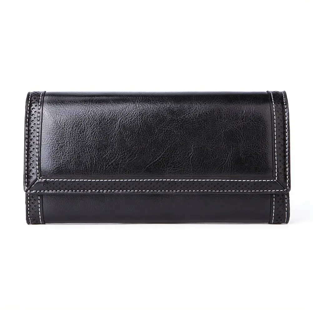 Women's Long Leather Wallet With Multiple Card Slots