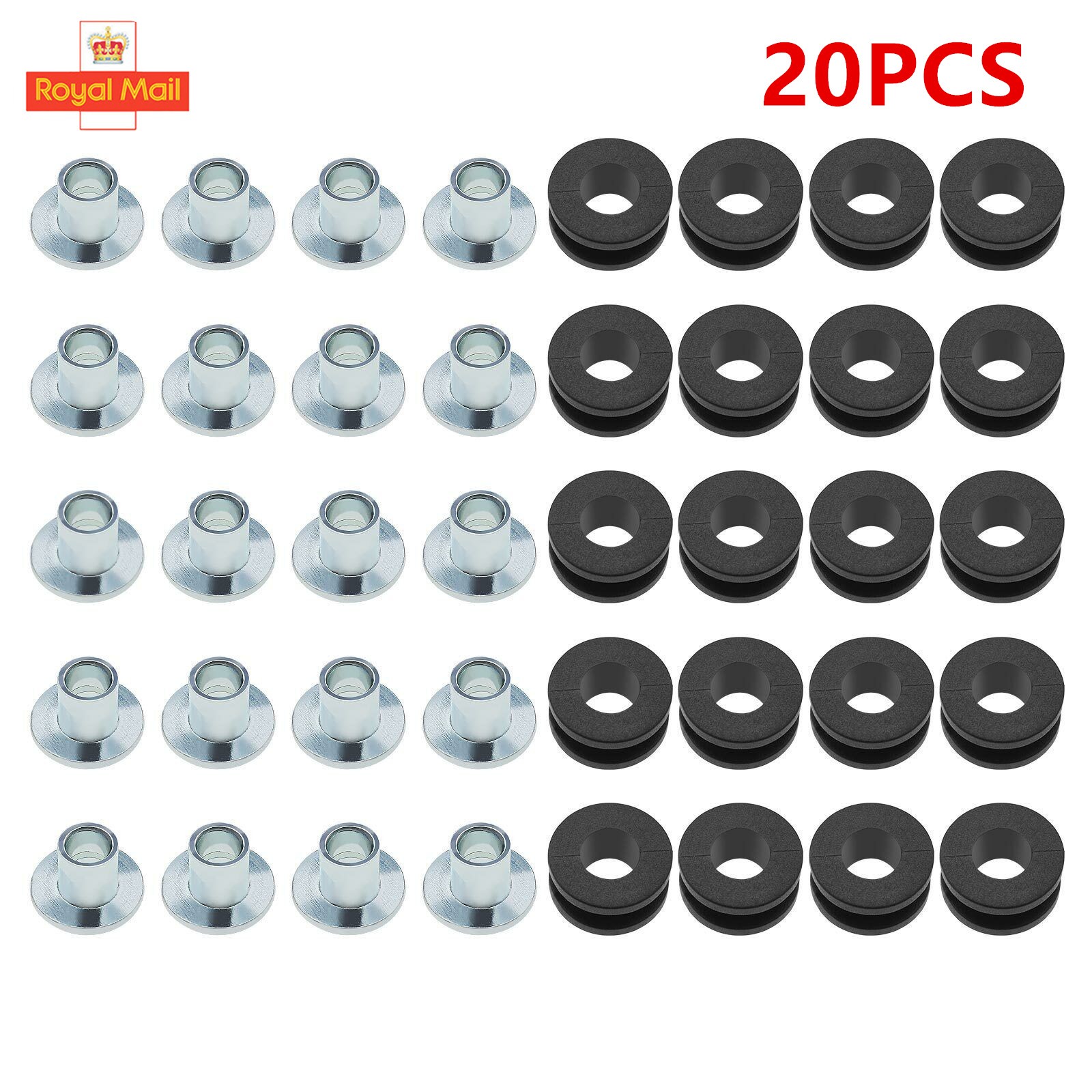 10PCS 6mm Motorcycle Rubber Washers Sleeve Fairing Grommets — image 2